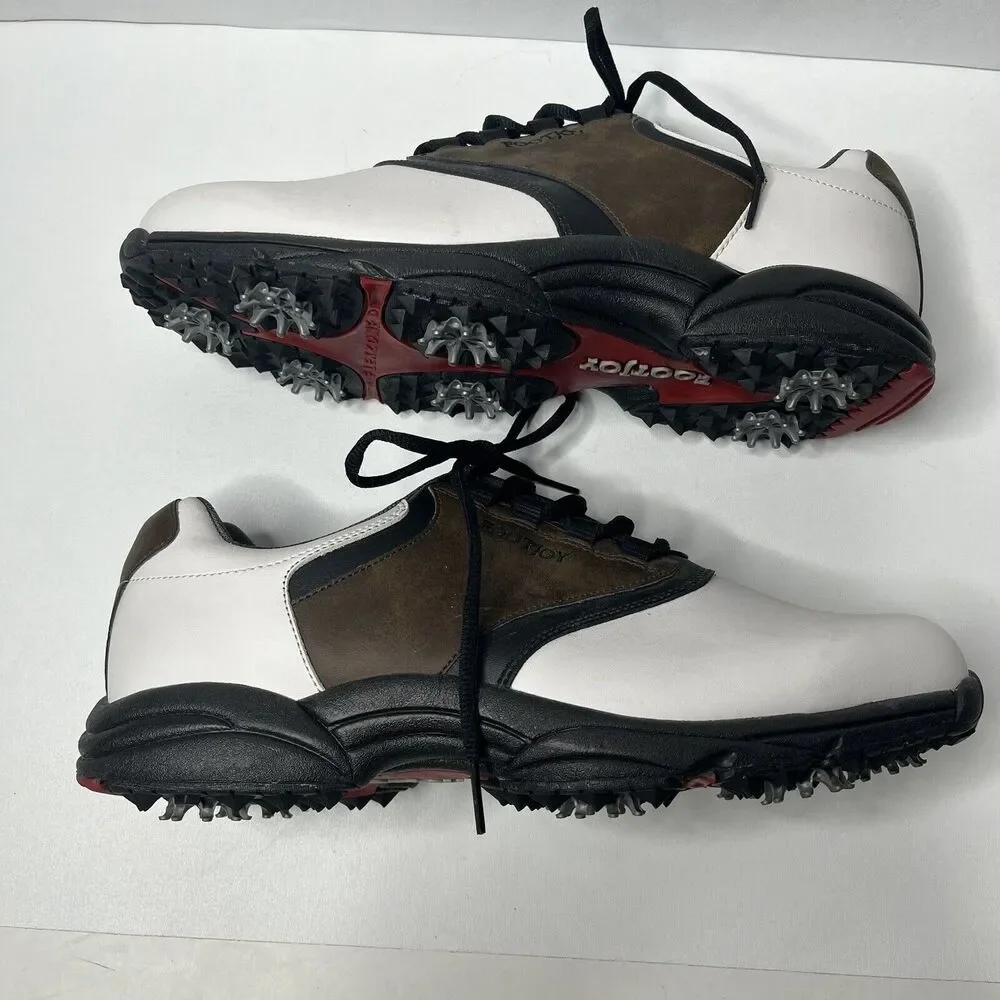 FootJoy White Black Brown GreenJoys Golf Spiked Shoes